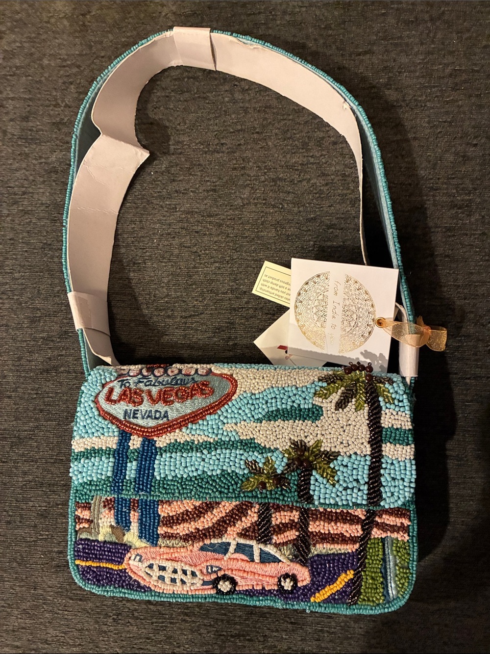 *Beaded Las Vegas Scene shoulder Bag*